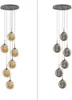 ZMH Chandelier 6 Flammes Ambre Lampe Suspendue Boule de Voir les images du produit 5