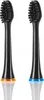 Two black toothbrush heads with colored rings at the base, presented against a white background. Podgląd zdjęcia produktu