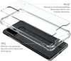 A clear phone case is shown in layers, demonstrating its construction and materials. Voir les images du produit