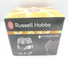 The image shows the packaging of a Russell Hobbs egg cooker. Produktbild-Vorschau