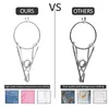 Comparison of two types of clothes pegs, highlighting the quality of one over the other. Produktbild-Vorschau