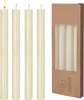 Echtwachs Stabkerzen geriffelt 8er Pack - creme - Festtags Produktbild-Vorschau 1