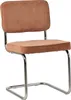 Lot de 2 chaises cantilever en velours côtelé terracotta Voir les images du produit 10