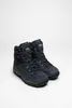 A pair of navy blue hiking boots are shown against a white background. Voir les images du produit