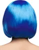 Back view of a person wearing a blue wig. Produktbild-Vorschau