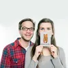Mr. & Mrs. Panda Postkarte Bär Honig - Grau Pastell - Produktbild-Vorschau 4