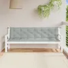 Gartenbank-Auflagen 2 Stk. Melange Hellgrau 200x50x7 cm Produktbild-Vorschau 3