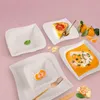 Piatto da dessert in porcellana bianca - Design moderno, Anteprima dell’immagine prodotto 6