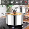Joyfair 3-Lagiger Edelstahl Nudeltopf 26cm mit Glasdeckel Produktbild-Vorschau 4