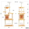 Drapak Fudajo w kolorze białym/brązowym o wysokości 164 cm, Podgląd zdjęcia produktu 5