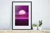 MuchoWow® Gerahmtes Poster Spiele - Neon - Retro - Lila - Produktbild-Vorschau 4