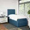 Boxspringbett mit Matratze Dunkelblau 100x200 cm Samt Produktbild-Vorschau 3