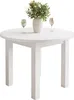 OLEA runder Esstisch, Weiß / Weiß - 100 cm (+ 40 cm) Produktbild-Vorschau 4