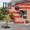 KM-Fit basketbalový stojan s nastaviteľnou výškou 135–305 Náhľad obrázku produktu 3