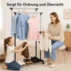 Kleiderständer Garderobenständer auf Rollen Verstellbar Produktbild-Vorschau 8