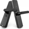 A black smart door lock with a keypad and fingerprint scanner. Náhled obrázku produktu