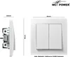 Serien-Schalter McPower "Flair", 2-fach, 250V/10A, UP, Produktbild-Vorschau 3