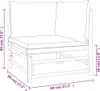 vidaXL 4 tlg. Garten Lounge Set mit Grünen Kissen Bambus - Produktbild-Vorschau 6