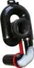 A black plumbing trap with red and white components, isolated on a white background. Anteprima dell’immagine prodotto