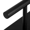 Close-up of a black metal bar and its support. Voir les images du produit