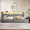 Letto imbottito multifunzione Merax, 90x200 cm, con Anteprima dell’immagine prodotto 2