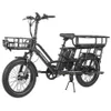 A black electric cargo bike is shown against a white background. Náhled obrázku produktu