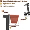 BigDean Blumenkastenhalterung 6 Stück Anthrazit für Balkon Produktbild-Vorschau 3