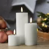 LED Mini Kerze THEA - mit Rillen - Echtwachs - 3D Flamme - Produktbild-Vorschau 8