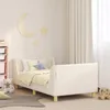 vidaXL Kinderbettgestell mit Kopfteil Creme 80 x 160 cm Produktbild-Vorschau 2