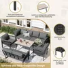 An outdoor lounge set is arranged on a patio with a rug. Produktbild-Vorschau