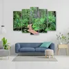 5-teiliges leinwandbild regenwald brücke 150x100 cm Feeby Produktbild-Vorschau 3