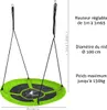 KANGUI Balançoire ronde nid d'oiseau rond Ø100cm - Vert - Voir les images du produit 4