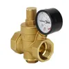 A brass water pressure regulator with a gauge, isolated on a white background. Náhľad obrázku produktu