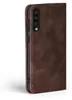 A brown flip case for a smartphone, shown from the side. Produktbild-Vorschau