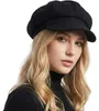 Ballonmütze Damen Schirmmütze Barett Achteck Cap Schwarz Produktbild-Vorschau 2