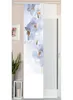 A sliding curtain with a white orchid pattern is displayed in a room. Produktbild-Vorschau