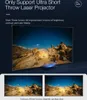 A projector displaying a desert landscape with stars, with two smaller inset images showing the same scene with different clarity. Produktbild-Vorschau