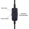 A close-up shot of an inline control unit for headphones, with labels pointing to its functions. Náhled obrázku produktu