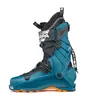 Skischuh "F1 GT" von Scarpa in Blau mit schwarzem Innenfutter und orangefarbener Sohle. Voir les images du produit