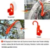 Collage showing a portable camping shower with its accessories and usage examples. Voir les images du produit