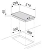Domino 2 fuochi a gas 30cm bianco Glem GT32WH Anteprima dell’immagine prodotto 2
