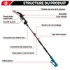 Tronçonneuse sans fil 2-en-1 avec guide-chaîne télescopique Voir les images du produit 4