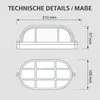 Aluminium Kellerleuchte IP54 E27 I schwarz Produktbild-Vorschau 7