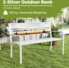 COSTWAY Gartenbank für 2 Sitzer, wetterfeste Sitzbank Produktbild-Vorschau 4
