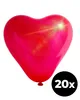 Aga4Kids Latex Ballon Herz mit LED Rot 25 cm 20 Stück Produktbild-Vorschau 1
