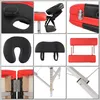Massageliege 3 Zonen Aluminium Schwarz/Rot Therapiebank Produktbild-Vorschau 4