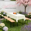 Biertafelhoezen, 10 stuks, ivoorwit, 260x110 cm, polyester, Productafbeelding-voorbeeld 4