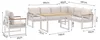 Gartenlounge Cube Essgruppe Weiß Ecksofa verstellbar Produktbild-Vorschau 10