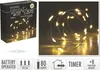 The image shows the packaging and a close-up of silver wire LED lights. Anteprima dell’immagine prodotto