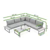 BEAUTYSOFA | MADISON Gartenlounge Ecksofa Dunkelgrau – Produktbild-Vorschau 19